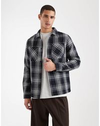 Threadbare - Geruite Shacket Met Zak Aan De Voorkant - Lyst