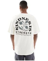 SELECTED - Oversized T-shirt With Kindness Is Strength Backprint - Lyst