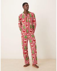 Chelsea Peers - His & Hers Poly Long Sleeve Revere Pyjama Set - Lyst
