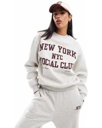 Pull&Bear - New York Graphic Co-ord Sweat - Lyst