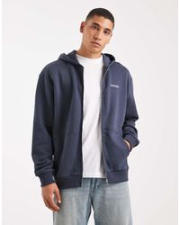 ASOS - Relaxed Zip Through Hoodie With Applique Print - Lyst