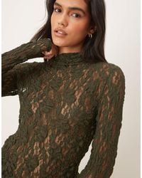 ASOS - – langärmliges oberteil aus transparenter spitze - Lyst
