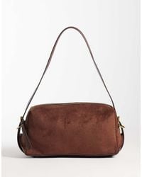 New Look - Faux Suede Barrel Shoulder Bag - Lyst