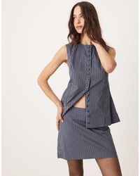Glamorous - Mini-jupe d'ensemble à taille basse - rayé - Lyst
