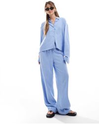 ONLY - Linen Mix Long Sleeve Shirt Co-ord - Lyst