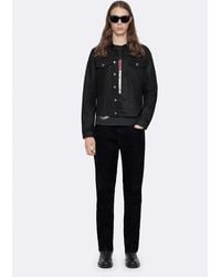 AllSaints - Taillierte trucker-jacke - Lyst
