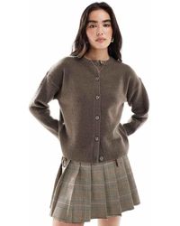 New Look - Cardigan Girocollo Con Bottoni - Lyst