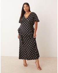Nobody's Child - Lyndsey Ruffle Detail Midi Dress - Lyst