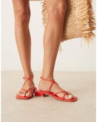 ASOS - Flaunt Barely There Strappy Flat Sandals - Lyst