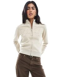 Daisy Street - Zip Up Funnel Neck Knit Sweater - Lyst