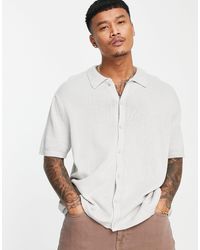 ASOS - Midweight Knitted Button Through Polo - Lyst