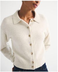 Abercrombie & Fitch - Merino Wool-Blend Collared Cardigan - Lyst