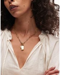 TOPSHOP - Sally Waterproof Stainless Steel Chunky Chain Necklace With Charms - Lyst