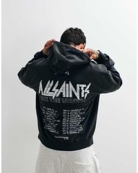 AllSaints - Chromium Oth Graphic Logo Hoodie With Back Print - Lyst