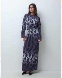 Iyal - Crepe Twist Front Detail Wide Sleeve Maxi Dress - Lyst