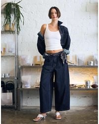 Bershka - Cropped Barrel Jeans - Lyst