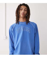 Collusion - T-Shirt Met Lange Mouwen En Varsity-Print - Lyst