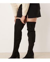 ASOS - Curve Kai Chunky Heeled Over The Knee Boots - Lyst