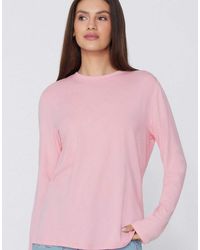 Tezenis - Cotton Modal Long Sleeve Round Neck Top - Lyst