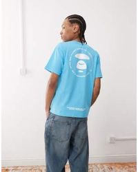 Aape By A Bathing Ape - Aape by a bathing ape - t-shirt avec logo imprimé au dos - clair - Lyst