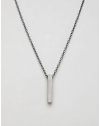 Icon Brand Halsketting Met Staafhanger - Metallic