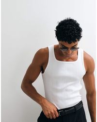ASOS - Muscle Fit Vest With Square Neck - Lyst