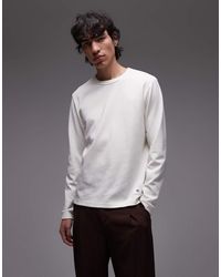 DOUBLE A by WOOD WOOD - Hendrix Long Sleeve Textured T-Shirt - Lyst