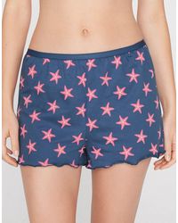 Tezenis - Printed Cotton Shorts With Rolled Hem - Lyst