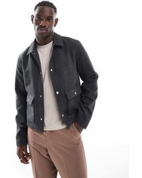 ASOS - Cropped Harrington Jack Met Wollook - Lyst