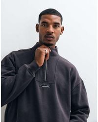 Hollister - Surf Logo 1/4 Zip Sweatshirt - Lyst