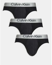 Calvin Klein - – 3er-pack elastische mikrofaser-slips - Lyst
