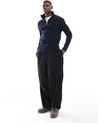 Jack & Jones - Pull côtelé en maille à col zippé - Lyst