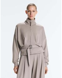 Oysho - Soft-Touch Modal Jacket With Corset Belt - Lyst