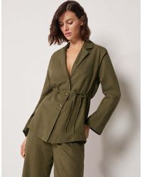 Calzedonia - Blazer With Linen And Viscose - Lyst