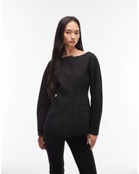 ARKET - Wool Blend Boat Neck Blazer - Lyst