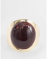ASOS - Xl Cuff Bracelet With Amber Resin Setting - Lyst