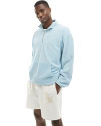 ASOS - Oversized Texture Sweatshirt With Funnel Neck - Lyst