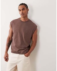 ASOS - Oversized Knitted Crew Neck Vest - Lyst