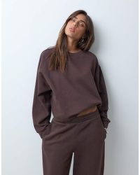ASOS - Boxy Oversized Brushback Sweat - Lyst