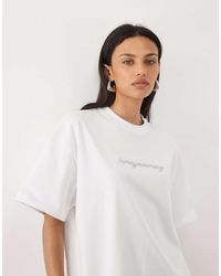 Six Stories - Bridal Cotton Embellished Beaded "Honeymooning" T-Shirt - Lyst