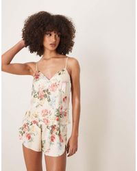 Abercrombie & Fitch - Gestrikte Pyjama Cami Top Met Touwtjes - Lyst