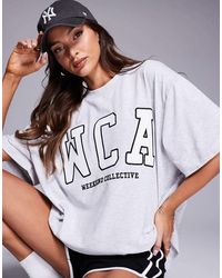 ASOS - Weekend Collective Icon Oversized T-shirt With Embroidered Wca Graphic - Lyst