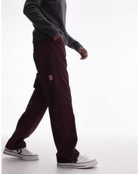 Levi's - Pantalones De Corte Recto Suelto Y Estilo Carpintero Con Acabado Tintado De Lona 568 De La Colección Cápsula Workwear De -Rojo - Lyst