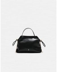 Stradivarius - Piccola Borsa A Tracolla Arricciata Nera - Lyst
