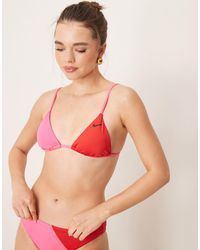 Nike - Nike – triangel-bikinioberteil mit blockfarben-design - Lyst