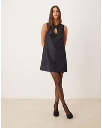 Sister Jane - Bow Keyhole Front Mini Dress With Embellishment - Lyst