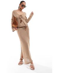 Accessorize - Maxi Jurk Met Gehaakt Detail - Lyst