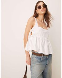 ASOS - Babydoll Tanktop Met Gestrikte Zijkant - Lyst