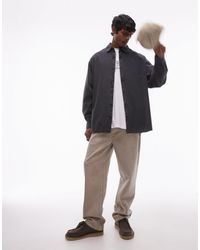 TOPMAN - – langärmliges oversize-hemd - Lyst