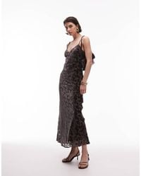 Mango - Devore Slip Maxi Dress - Lyst